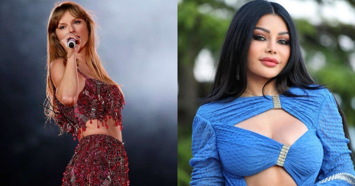 شاهد .. هيفا وهبي وتايلور سويفت بالجامبسوت نفسه.. وسعره حديث الكثيرين