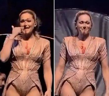 شاهد .. مغنية بوب ألمانية بحادث مروّع على المسرح خلال تأديتها عرضاً غنائياً-بالفيديو