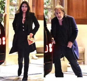 شاهد .. الظهور الأول لـ آل باتشينو ونور الفلاح بعد ولادة طفلهما رومان-بالصورة