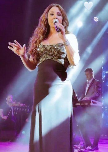 شاهد .. سعر مرتفع لـ فستان إليسا في حفلها الأخير .. من تصميم روبرتو كفالي