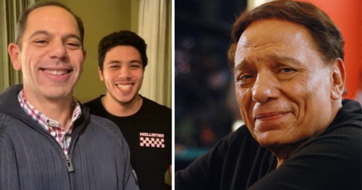 شاهد .. بالصور - حفيد عادل إمام يحتفل بخطوبته وغموض حول حالة جده