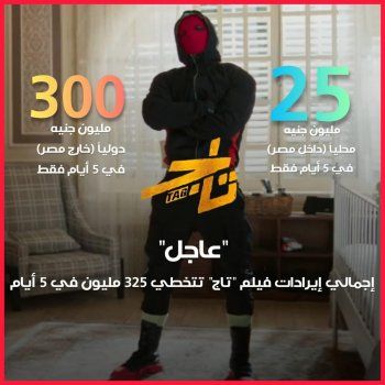 شاهد .. "تاج" لـ تامر حسني يتصدر إيرادات أفلام موسم عيد الأضحى ويحقق هذا الرقم