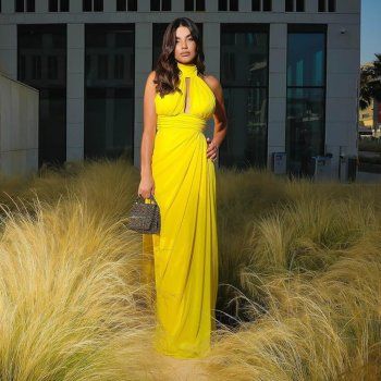 شاهد .. باللون الأصفر.. ليال الإختيار تتألق بإطلالة تحبس الأنفاس - بالصور