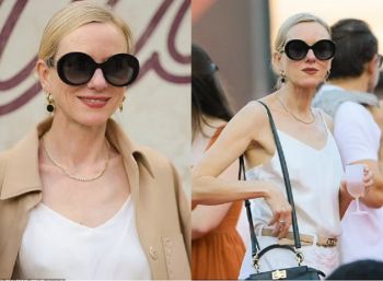 شاهد .. بالصور- بعد زواجهم.. إطلالة بسيطة وإنسجام بين ناعومي واتس وبيلي كرودب في أول ظهور لها