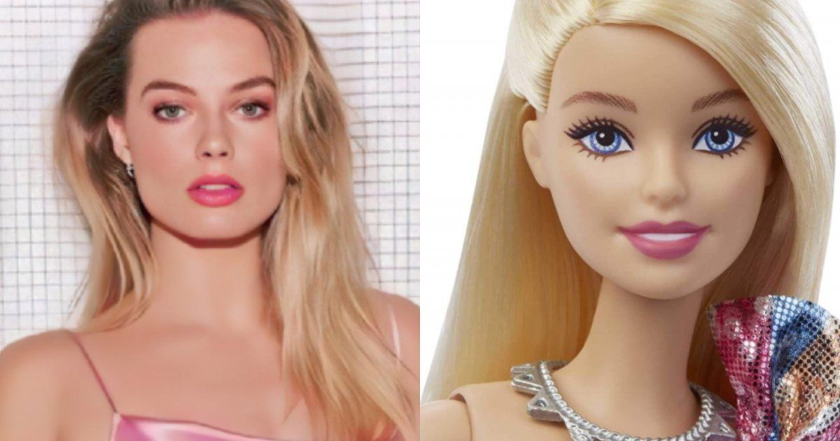 شاهد .. بالصور- مارغو روبي تعيد إحياء باربي الستينيات بفستان لامع بدون حمالات