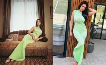 شاهد .. درة التونسية وبلقيس بالفستان نفسه من Fendi وهذا سعره - بالصور