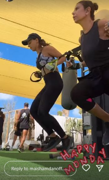 شاهد .. بإطلالة جريئة ميس حمدان تتألق في أحدث ظهور لها وهي تمارس الرياضة