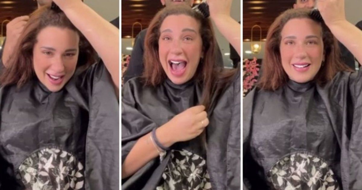 شاهد .. بالفيديو - أسما شريف منير تحلق شعرها أمام الكاميرا