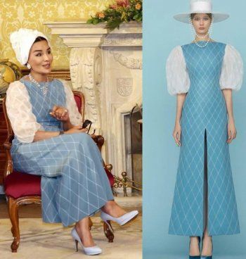 شاهد .. حيلة ذكية اعتمدتها الشيخة موزا بعدما ارتدت فستاناً ذا فتحة طويلة- بالصور