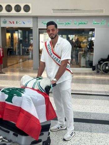 شاهد .. ملك جمال لبنان سيف الوليد حرب يتوجه الى تايلند لتمثيل لبنان في Mr International