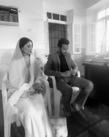 شاهد .. مهند الحمدي يعلن زواجه من حبيبته اللبنانية.. وصور رومانسية من عقد القران