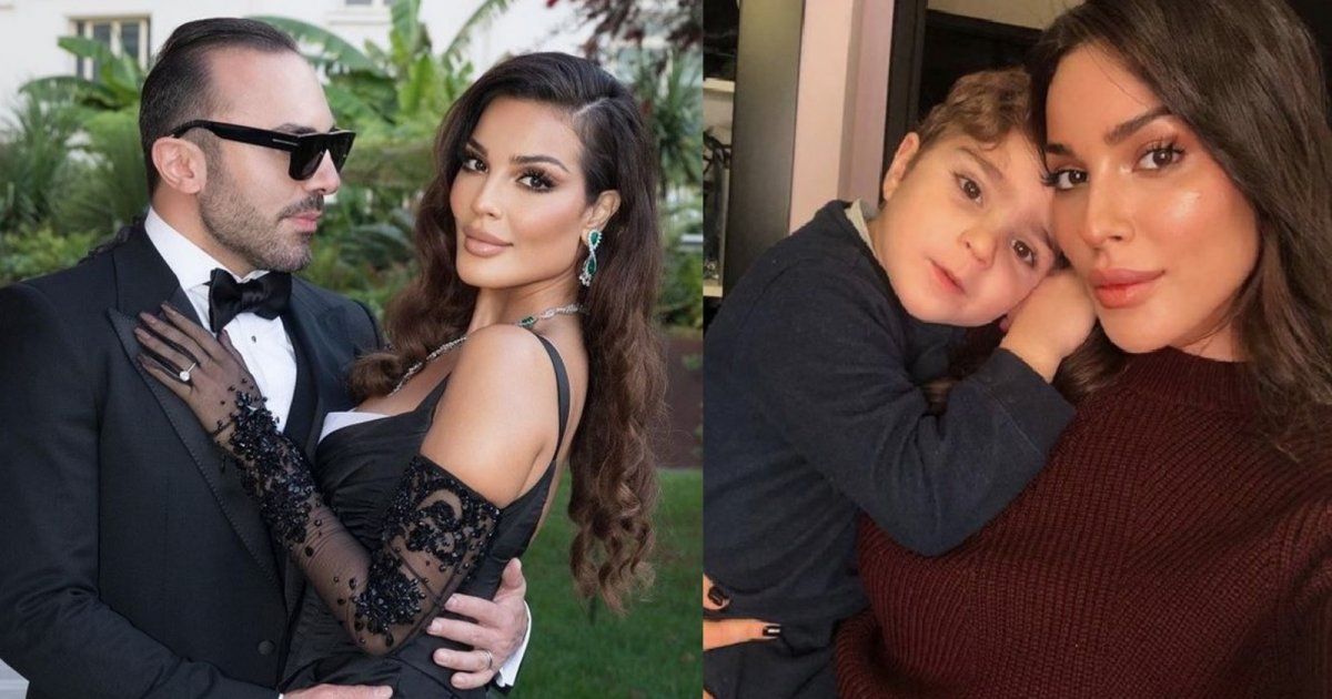 شاهد .. نادين نسيب نجيم تحتفل بـ عيد ميلاد ابنها وخطيبها باليوم نفسه : بهالنهار فرحتي فرحتين