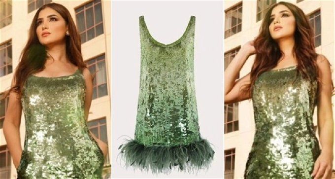 أغلى من تمن شقة.. سعر فستان مي عمر الأخضر القصير يصدم الجمهور