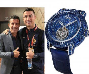 شاهد .. ساعة كريستيانو رونالدو تخطف الأنظار .. وثمنها خيالي
