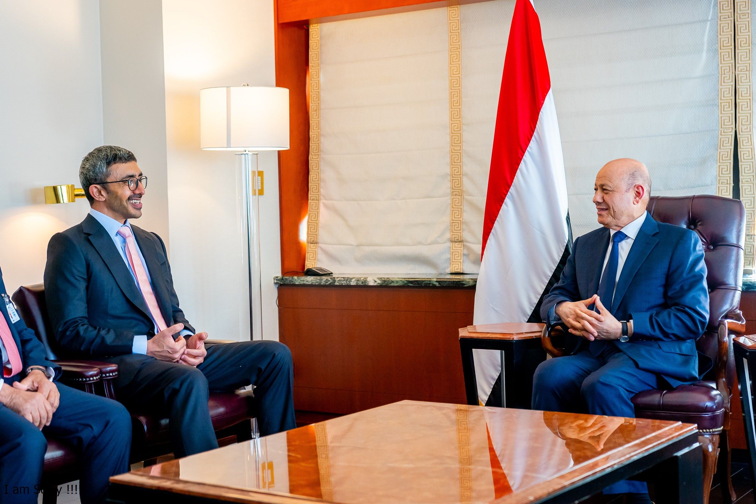 عبدالله بن زايد يلتقي رئيس مجلس القيادة الرئاسي اليمني