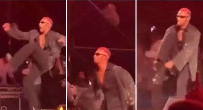 محمد رمضان سخن في الرقص والجزمة اترمت في وش الجمهور : شاهد