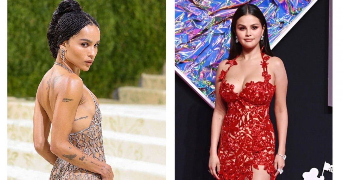 شاهد .. بالصور - سيلينا غوميز وزوي كرافيتز بفستان معاكس