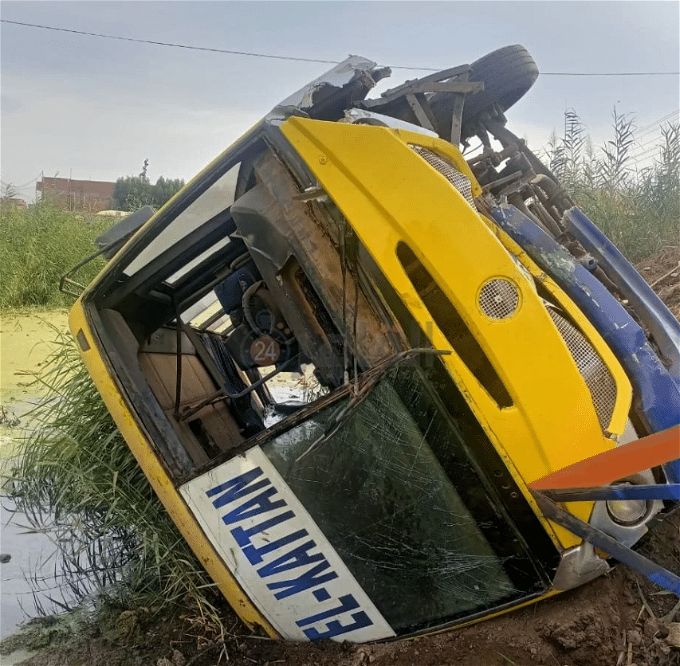 أخبار مصر | بالأسماء.. إصابة 9 أشخاص في انقلاب أتوبيس مدرسة خاصة بالمنوفية