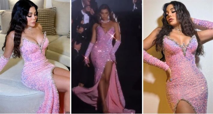 فستان هيفاء وهبي مخليها بطة تتأكل اكل : شاهد