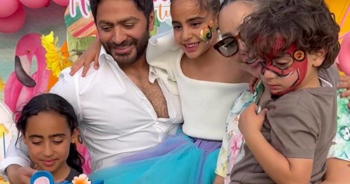 شاهد .. تامر حسني يدعم إبنته في تدريباتها الرياضية.. وقلوب حب من بسمة بوسيل!