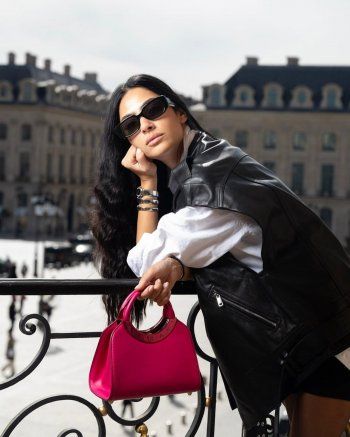 شاهد .. بالصور- بين الكاجول والأنيق..هدى المفتي تخطف الأنظار في اسبوع الموضة في باريس