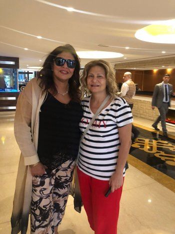 شاهد .. شذى حسون تستقبل هلا المر وهالة صدقي وصفية العمر بالورود استعداداً لمهرجان العراق الدولي