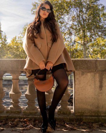 شاهد .. بالصور- بلوك خريفي رائع..درة التونسية تسحر الجمهور بجمالها وأناقتها