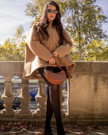 شاهد .. بالصور- بلوك خريفي رائع..درة التونسية تسحر الجمهور بجمالها وأناقتها