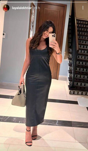 شاهد .. بالصورة - ليال الإختيار بفستان أسود ضيق