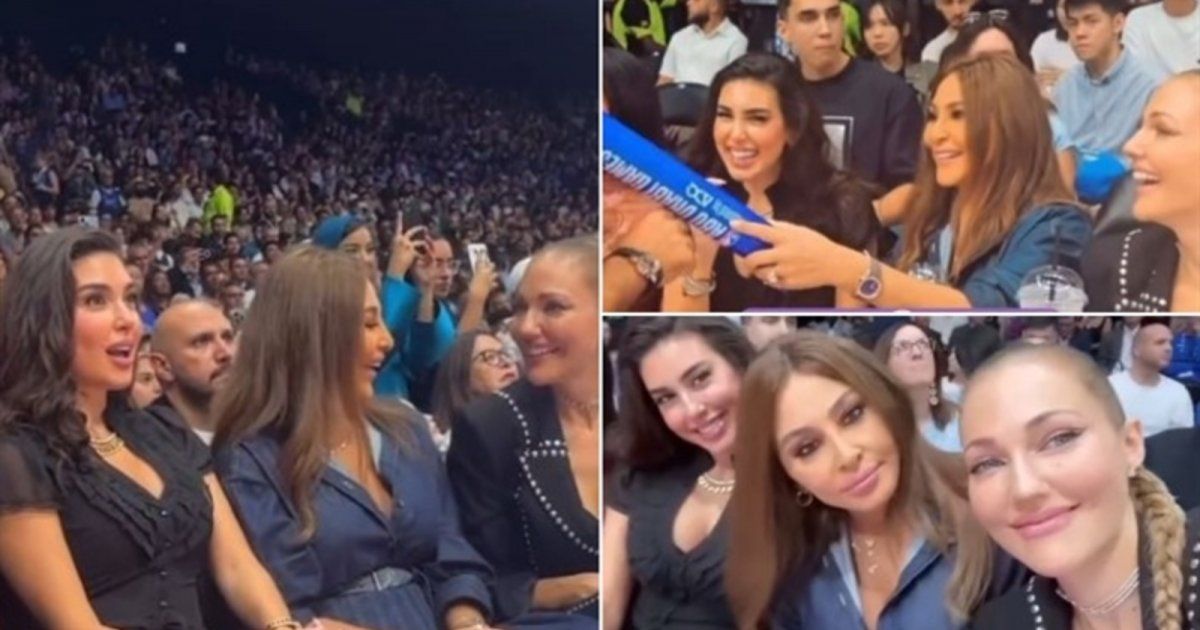 شاهد .. إليسا وياسمين صبري ومريم أوزرلي جنبا الى جنب في إحدى مباريات الـ NBA