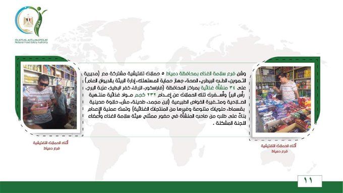 إعدام ألبان وحلوى فاسدة في دمياط