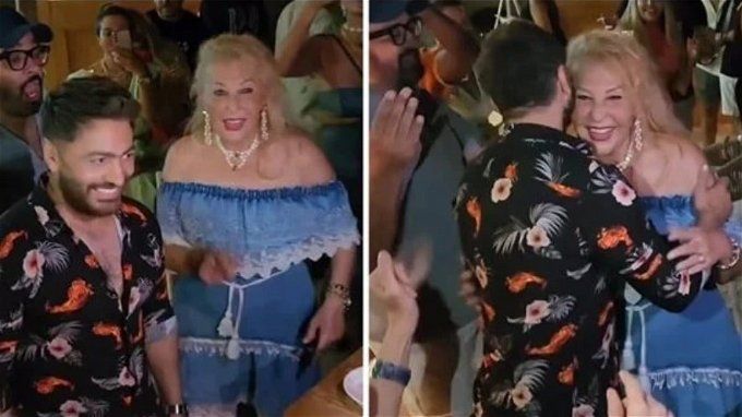 نادية الجندي تتصدر الترند برقصها مع تامر حسني في الساحل