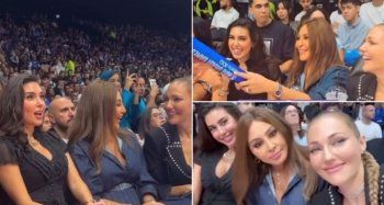 شاهد .. إليسا وياسمين صبري ومريم أوزرلي جنبا الى جنب في إحدى مباريات الـ NBA