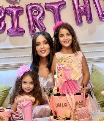 شاهد .. احتفالا بعيد ميلادها... دنيا بطمة تكشف ملامح ابنتها لأول مرة - صور