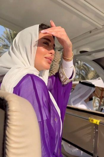 شاهد .. بالصور - ياسمين صبري تطل بالحجاب من أبو ظبي