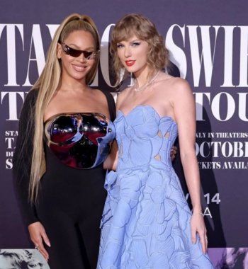 شاهد .. بيونسيه بلوك ملفت في عرض فيلم تايلور سويفت وهكذا بدت النجمات الحاضرات-بالصور