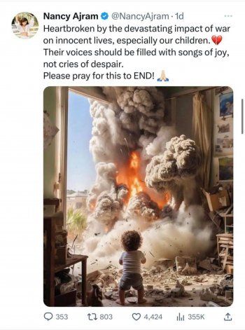 شاهد .. تحت عنوان الإنسانية..نانسي عجرم تدعم الشعب الفلسطين