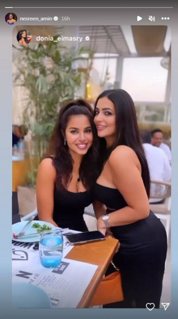 شاهد .. بالصورة-بالأسود الأنيق.. نسرين أمين و دنيا المصري تتألقان بجمالهما