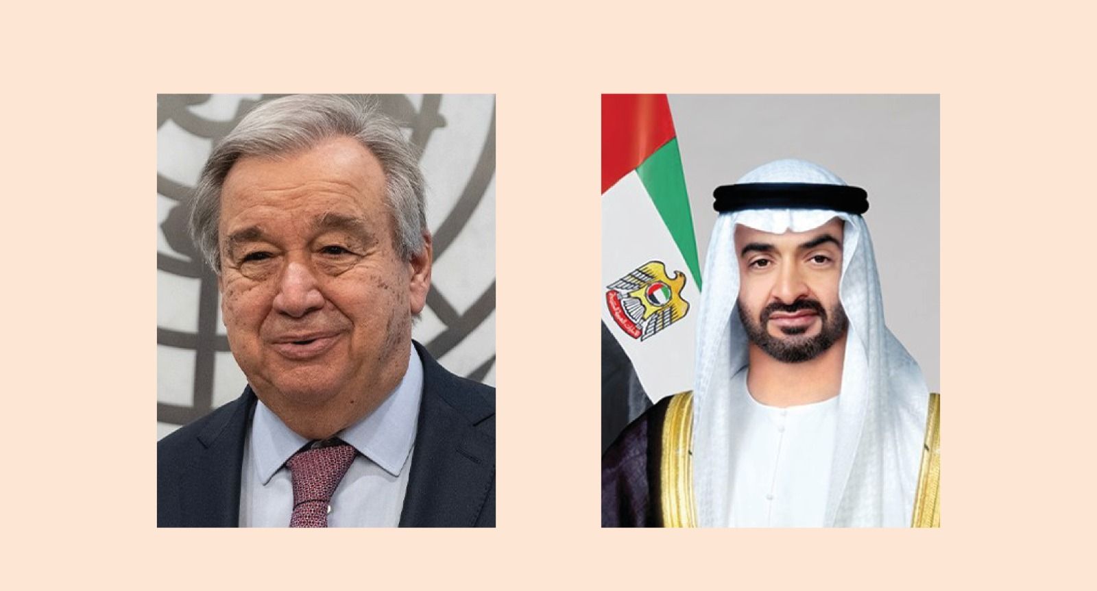 رئيس الدولة وأمين عام الأمم المتحدة يبحثان إجراءات منع تدهور الأوضاع الإنسانية في غزة