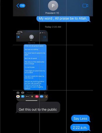 شاهد .. بالصور- محادثة بين كانيي ويست و إيلون ماسك والموضوع كيم كارداشيان..وهذا ما كشف ويست عن أمراضع العقلية