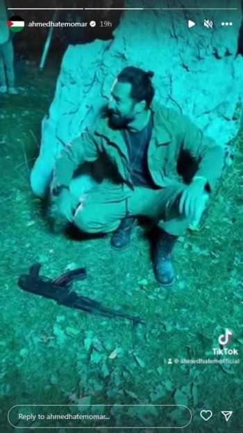 شاهد .. بالصور- من كواليس أخر أعماله..أحمد حاتم يحمس الجمهور بمشهد أكشن