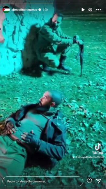 شاهد .. بالصور- من كواليس أخر أعماله..أحمد حاتم يحمس الجمهور بمشهد أكشن