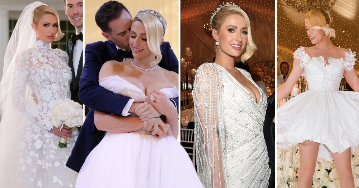 شاهد .. بالصور- باريس هيلتون لديها 45 فستان زفاف..حاولت ارتداء أكبر عدد منها في زفافها الذي استمر 3 أيام