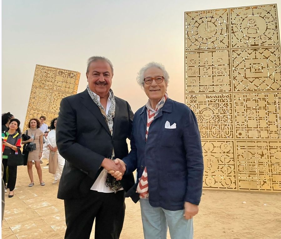 فاروق حسني فى زيارة لمتاهة راشد بن خليفة بين الماضي والحاضر