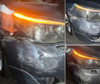 شاهد .. بالصورة- مصطفى كامل يتعرض لحادث سير عنيف