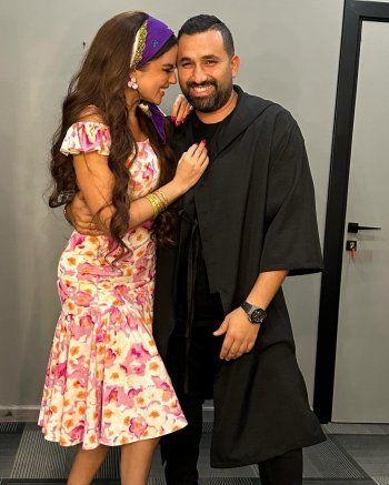 شاهد .. بالصور- هاني سعد يحتفل بعيد زواجه من درة التونسية بكلمات من الحب والرومنسية