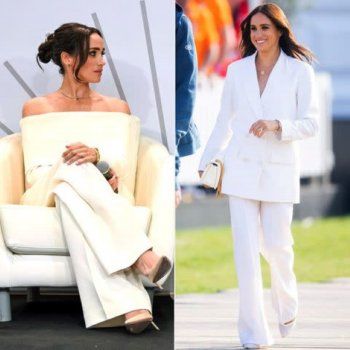 شاهد .. الأميرة الحسناء ليونور اختارت بدلة بيضاء .. إليكم جولة على إطلالات الملكة ليتيزيا وكيت ميدلتون وميغان ماركل بالبدلات البيضاء