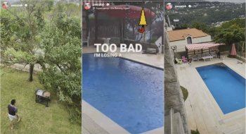 شاهد .. جولة في منزل باسكال مشعلاني وملحم أبو شديد.. حديقة جميلة وحوض للسباحة كبير - فيديو وصور