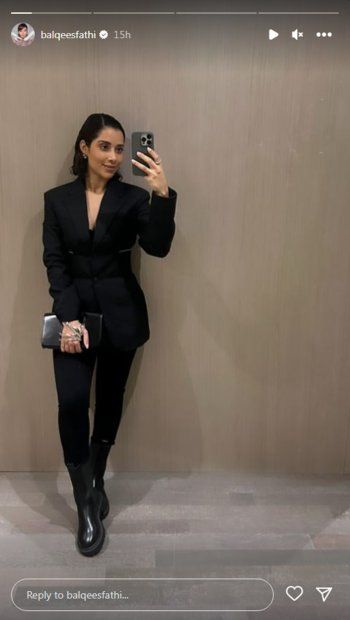 شاهد .. بالصورة- بلوك يحبس الأنفاس..بلقيس تتألق بالاسود