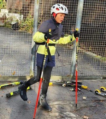 شاهد .. بالصور- إبن أحمد الفيشاوي يمارس هذه الرياضة..و الاخير يعبر عن فخره